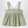 Il Gufo Forest green top in Liberty fabric
