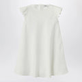 Il Gufo White linen dress with ruffles