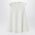 Il Gufo White linen dress with ruffles