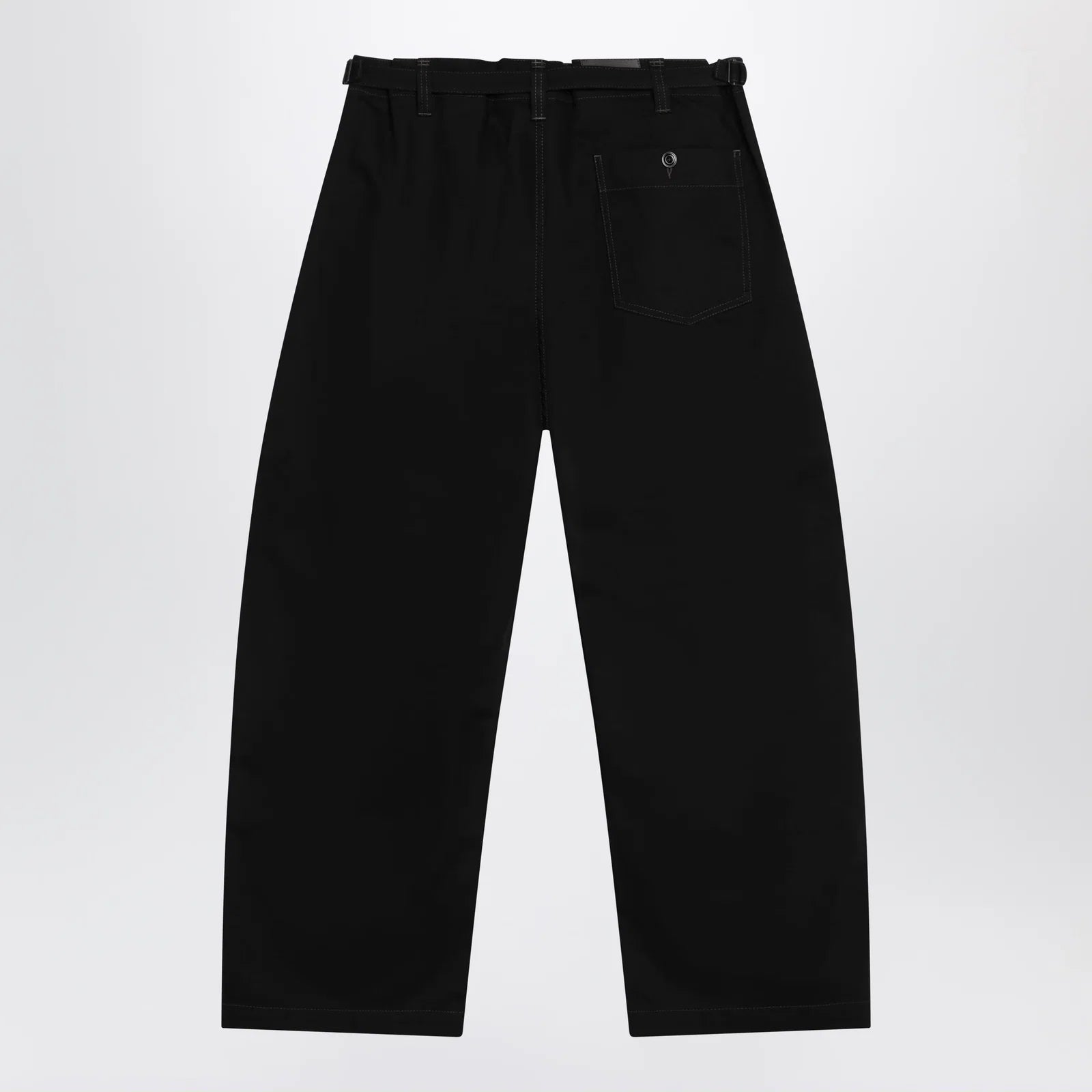 LEMAIRE Black wide-leg cotton trousers