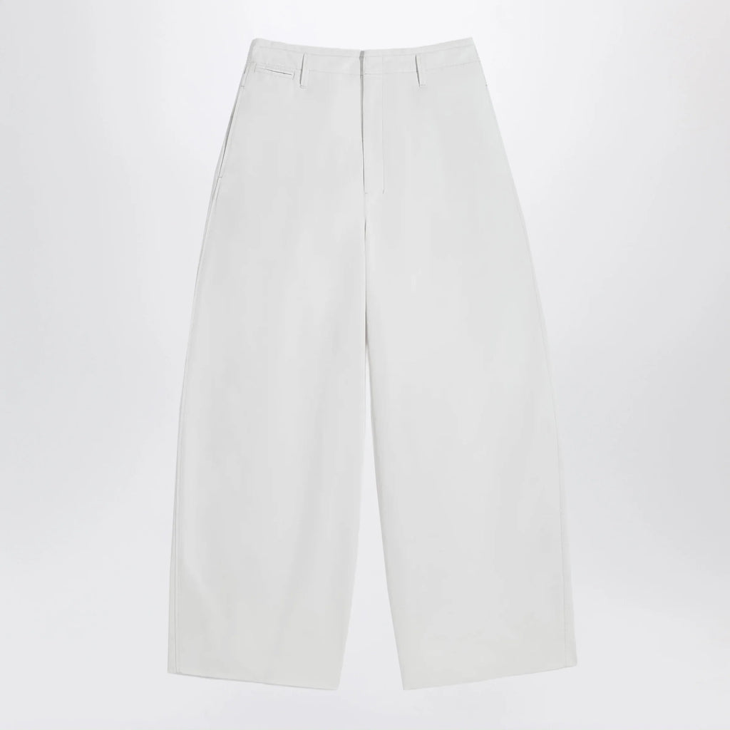 LEMAIRE Rice-white cotton trousers
