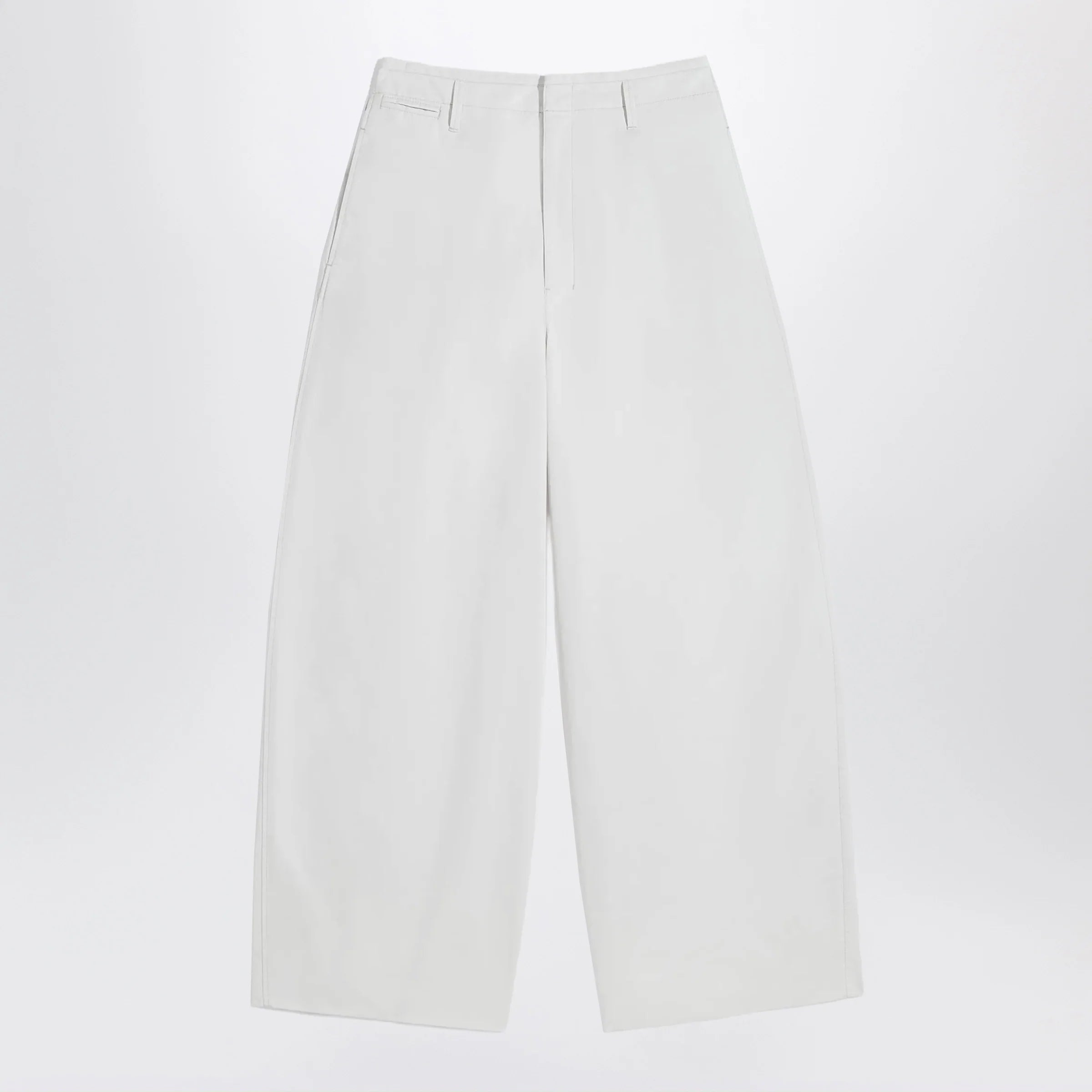 LEMAIRE Rice-white cotton trousers