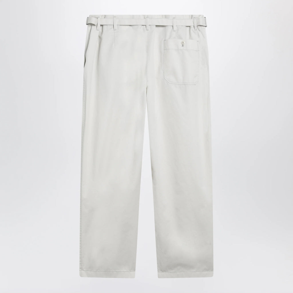 LEMAIRE Powder white cotton trousers