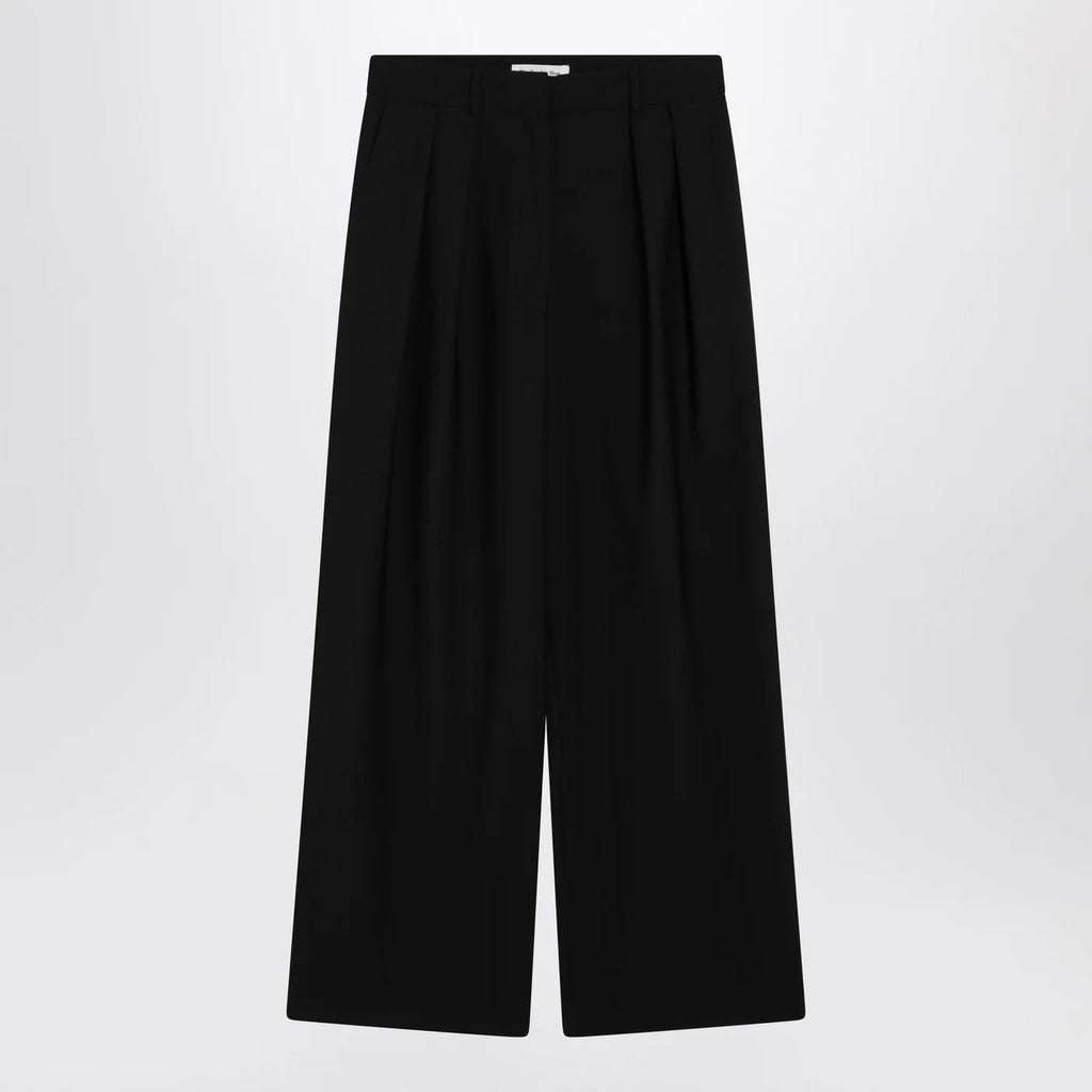The Frankie Shop Black wide-leg Ripley wool-blend trousers