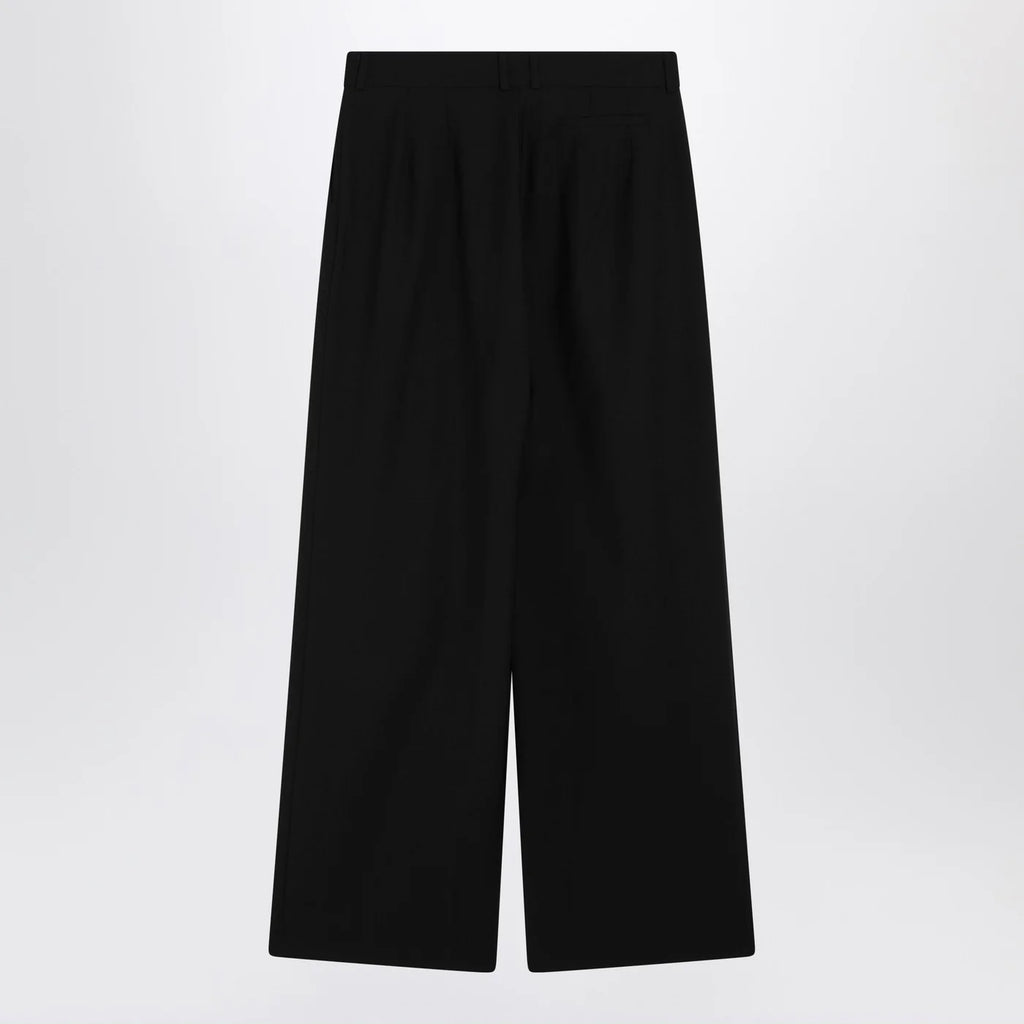 The Frankie Shop Black wide-leg Ripley wool-blend trousers