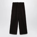The Frankie Shop Dark brown fringed trousers