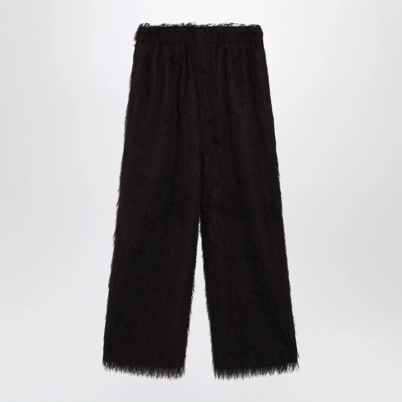 The Frankie Shop Dark brown fringed trousers