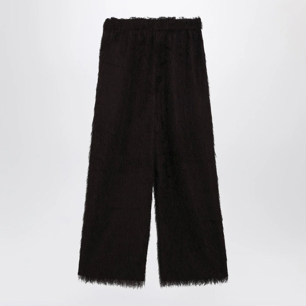 The Frankie Shop Dark brown fringed trousers