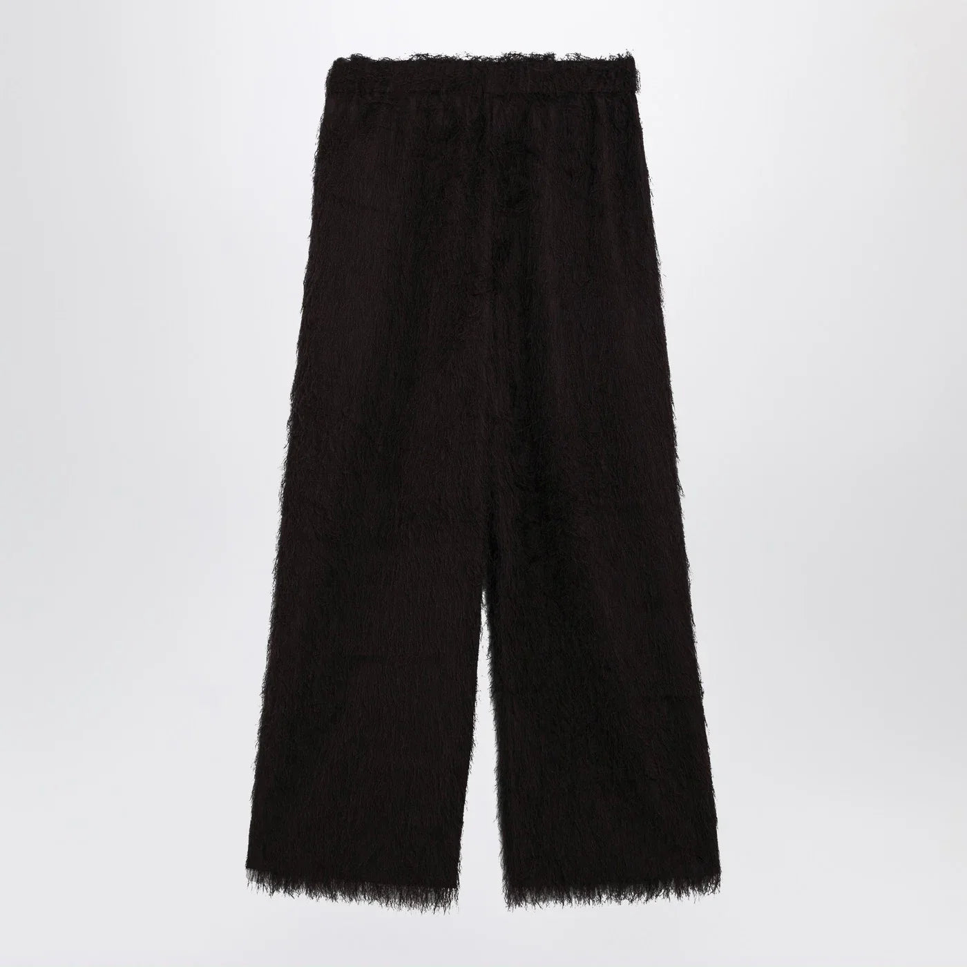 The Frankie Shop Dark brown fringed trousers