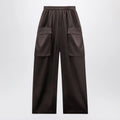 The Frankie Shop Dark brown Delny satin cargo trousers