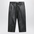 The Frankie Shop Lior capri pants in black lamb leather
