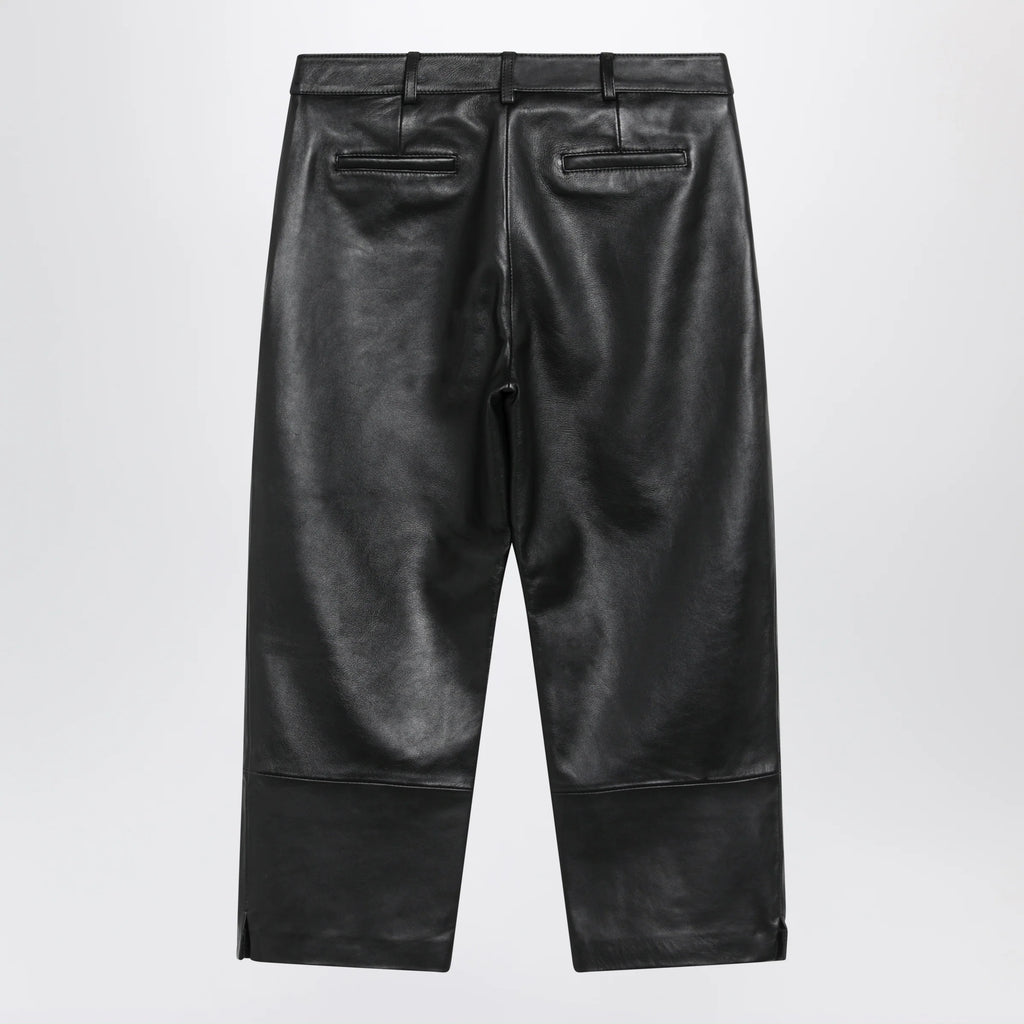 The Frankie Shop Lior capri pants in black lamb leather
