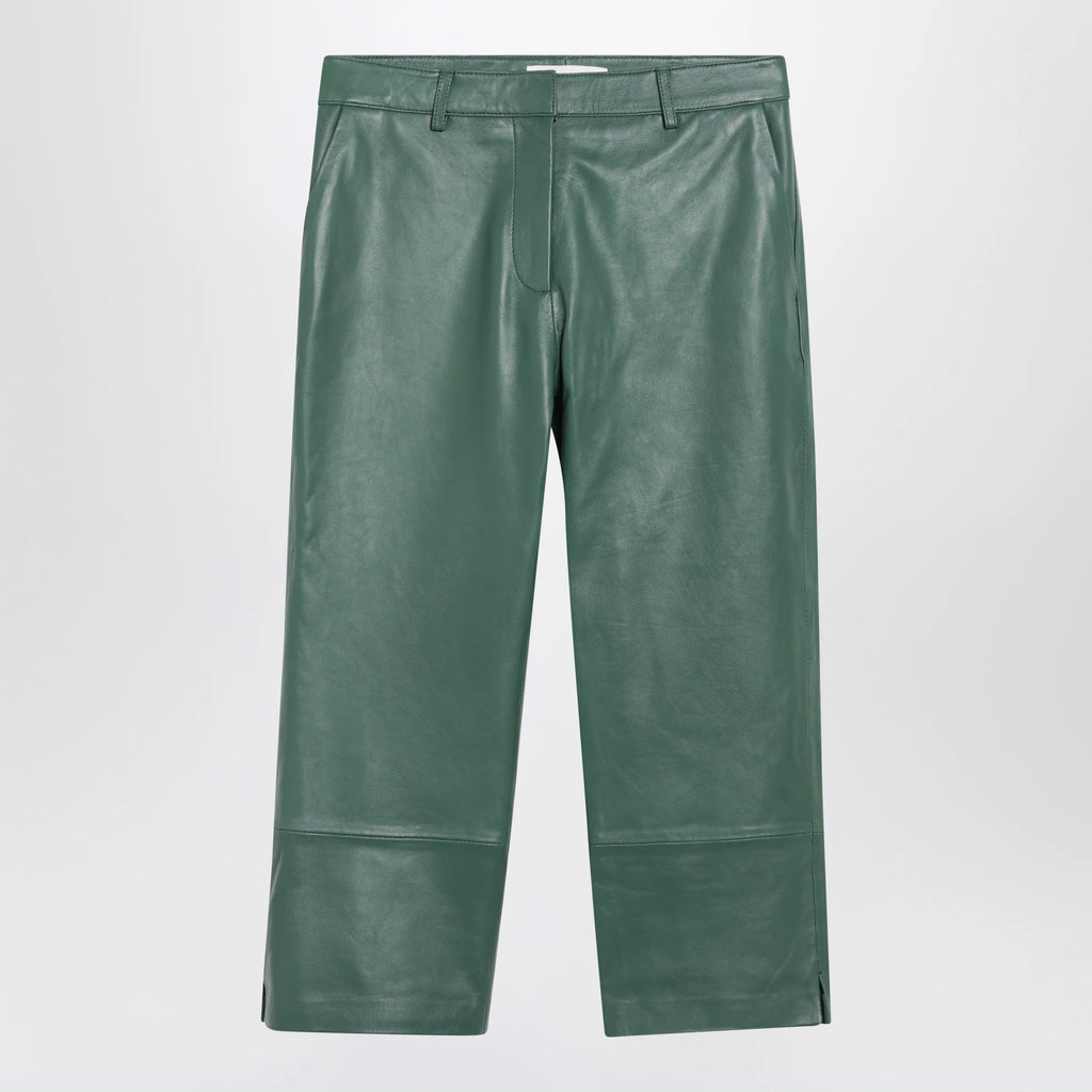The Frankie Shop Olivet wide-leg faux leather pants in green