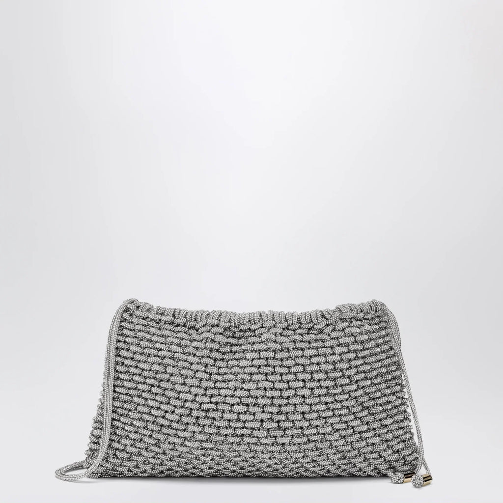 Hibourama Penelope silver jewel bag with crystals