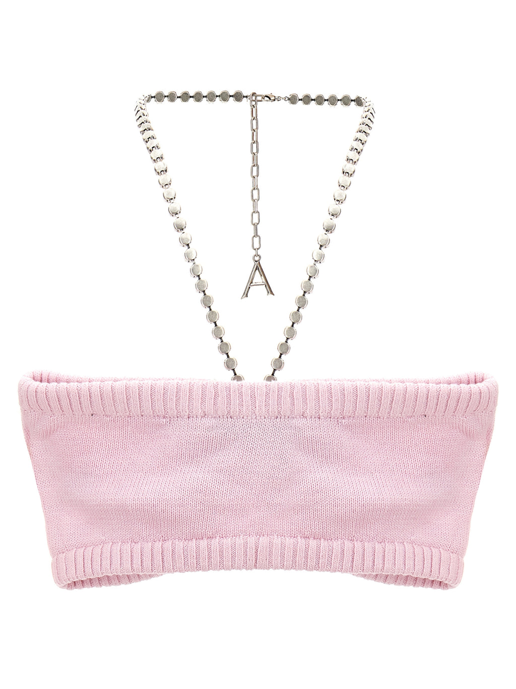 Area Crystal Butterfly Knit Bandeau Top