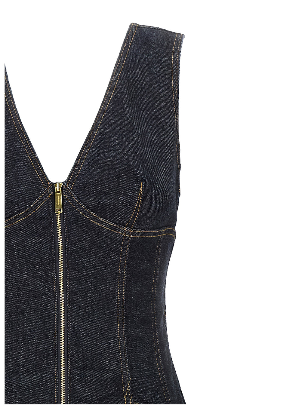 Self-Portrait Indigo Denim Midi Dress