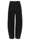 Self-Portrait Black Barrel Leg Jeans