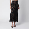 Self-Portrait SELF PORTRAIT Lace midi skirt in black