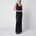 Self-Portrait SELF PORTRAIT Draped rhinestone-embellished maxi dress in black