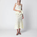 Self-Portrait SELF PORTRAIT Yellow peplum midi lace dress