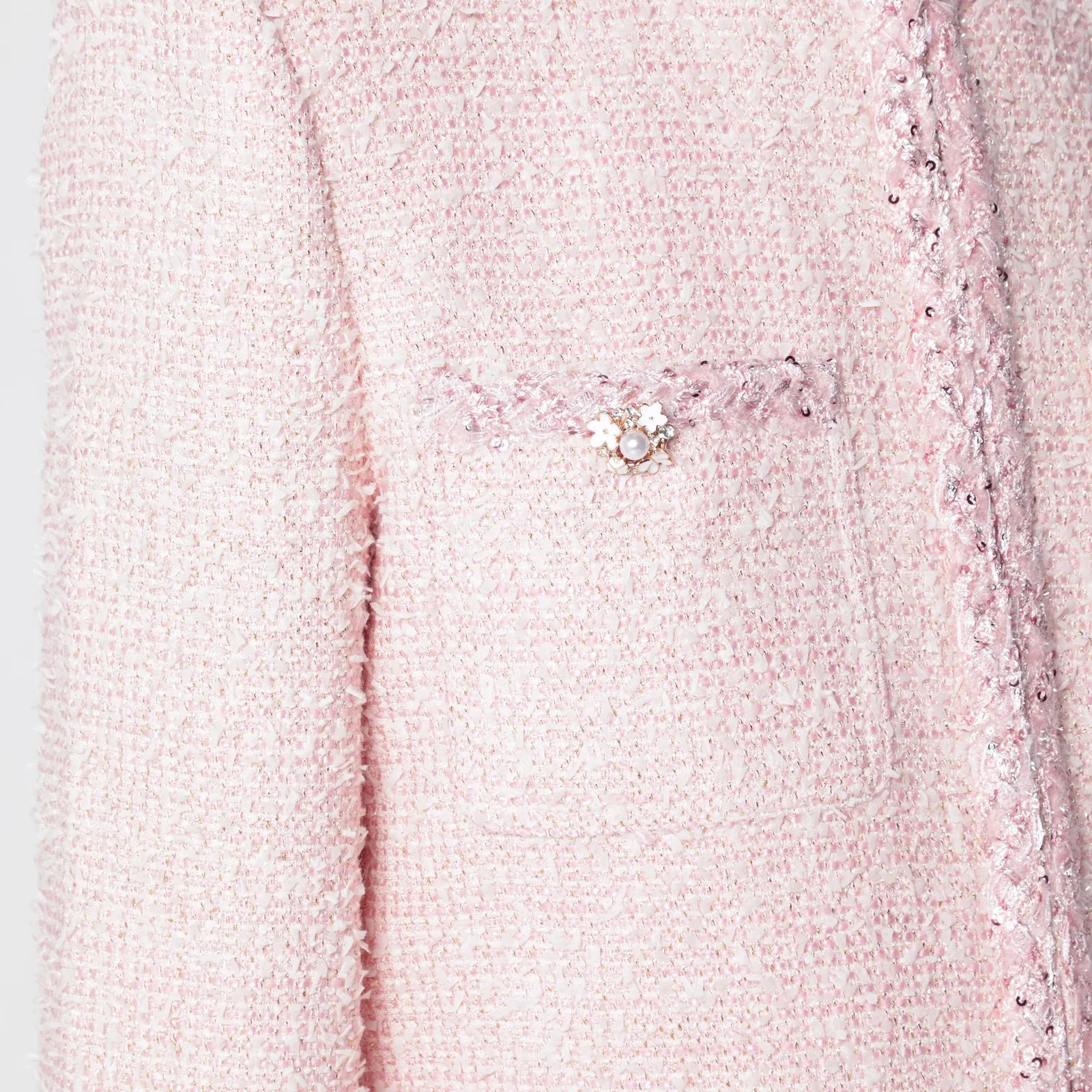Self-Portrait SELF PORTRAIT Pink bouclé jacket