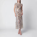 Self-Portrait SELF PORTRAIT Sequin-embellished midi dress in polyester, silver