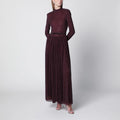 Self-Portrait SELF PORTRAIT Burgundy long dress with rhinestones