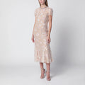 Self-Portrait SELF PORTRAIT Floral sequin midi dress in pink polyester