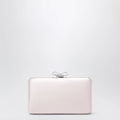 Self-Portrait SELF PORTRAIT Satin clutch with crystal bow in pink