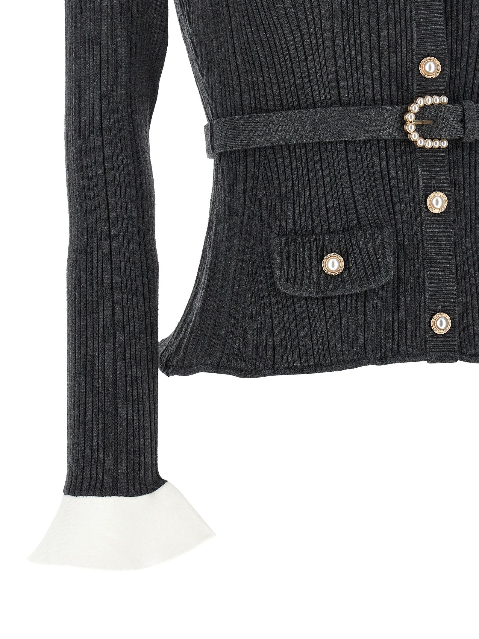 Self-Portrait Ribbed Cardigan