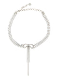 Self-Portrait Double Crystal Bow Necklace