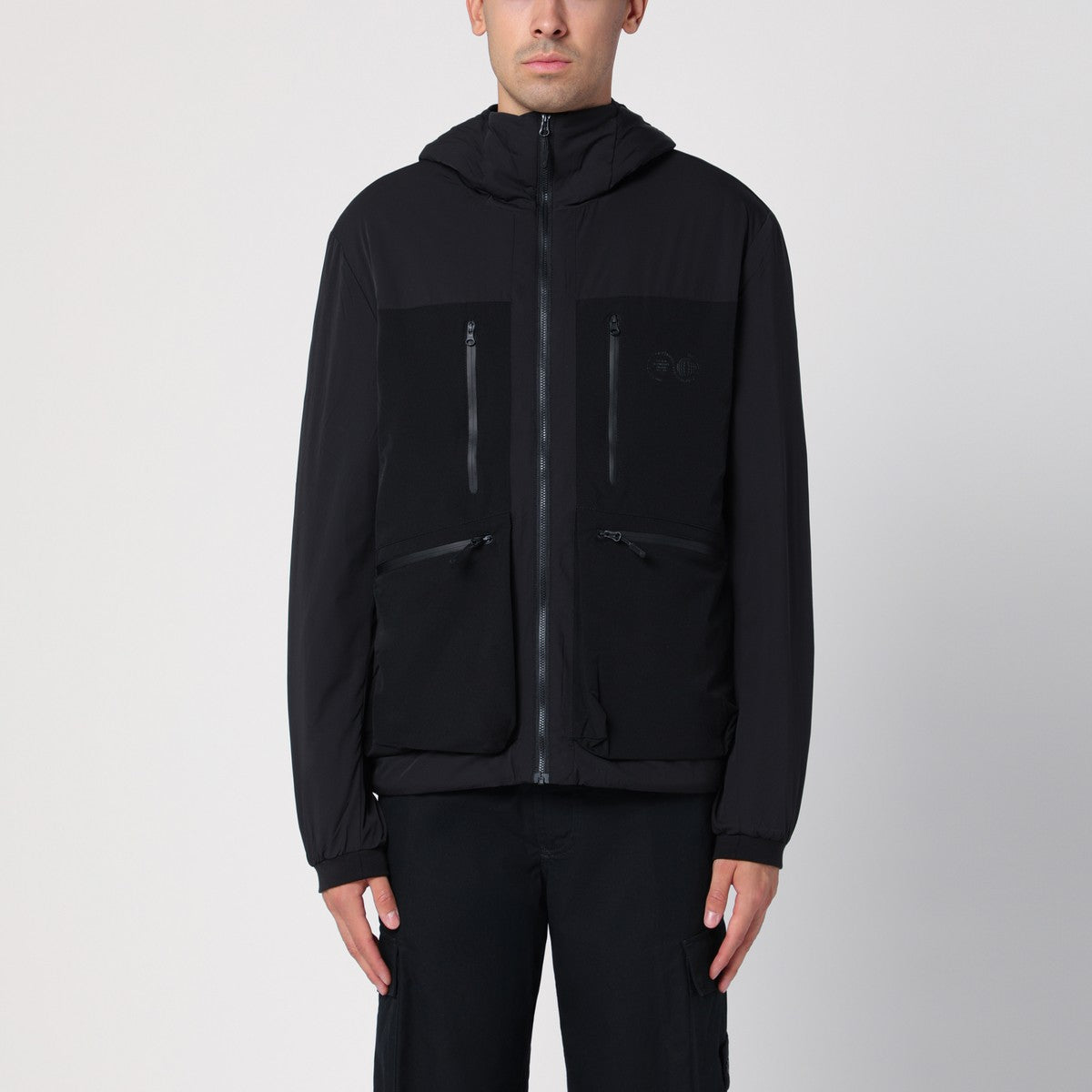 Purple Mountain Observatory Black nylon zipped jacket