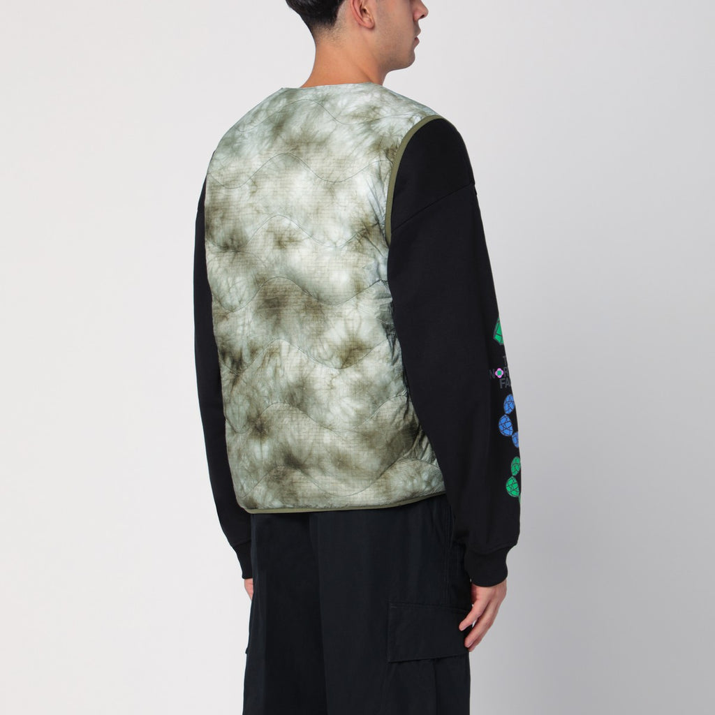 Purple Mountain Observatory Camouflage quilted nylon waistcoat
