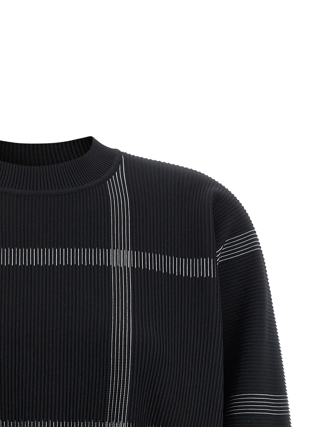 Pleats Please Issey Miyake Crossing Knit Sweater