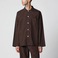 Tekla Brown cotton pajama shirt