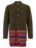 Comme Des Garçons Homme Plus Jacquard Insert Cardigan