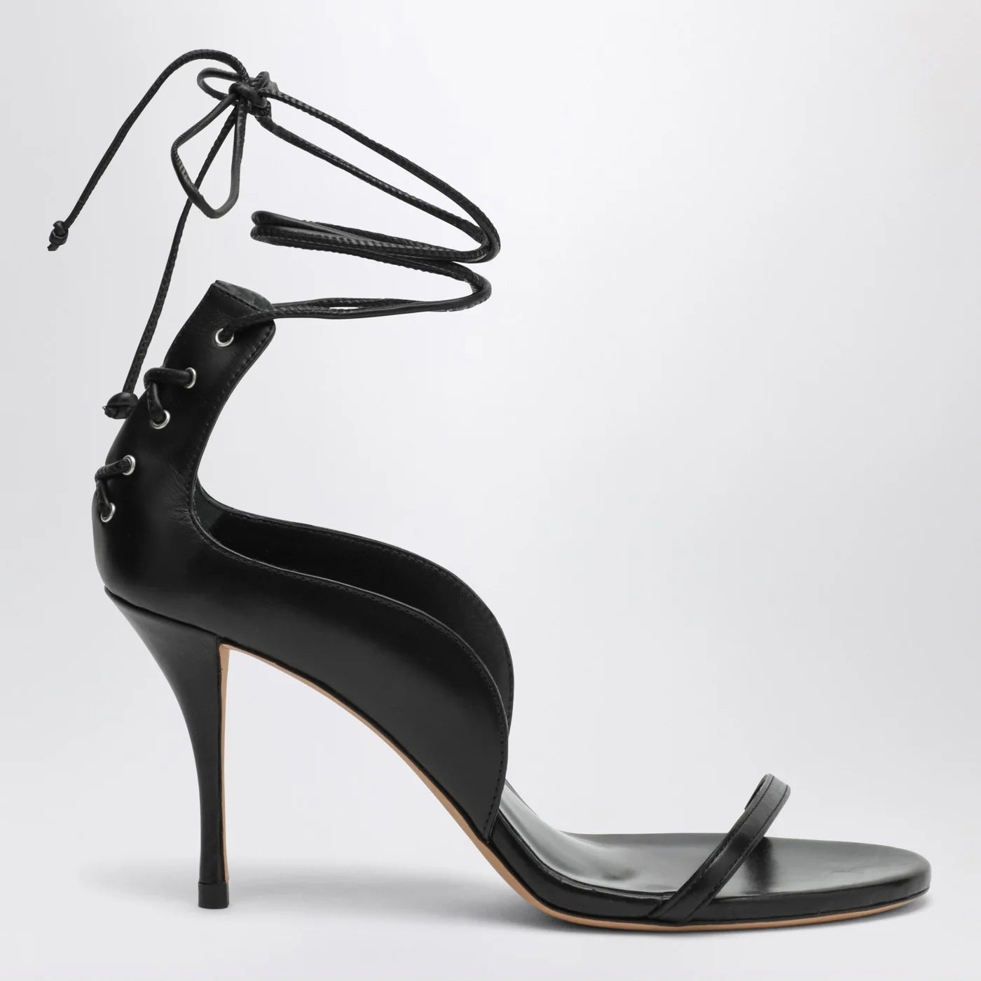 Jude Issa black leather sandals
