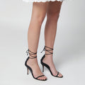 Jude Issa black leather sandals