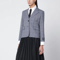 Maison Kitsuné Blue checked single-breasted blazer