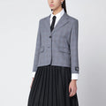 Maison Kitsuné Blue checked single-breasted blazer