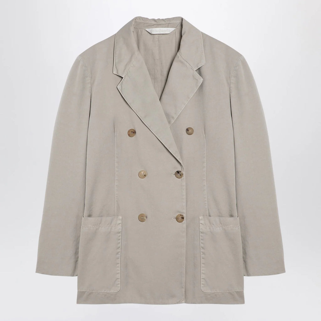 Palm Angels Beige double-breasted cotton jacket