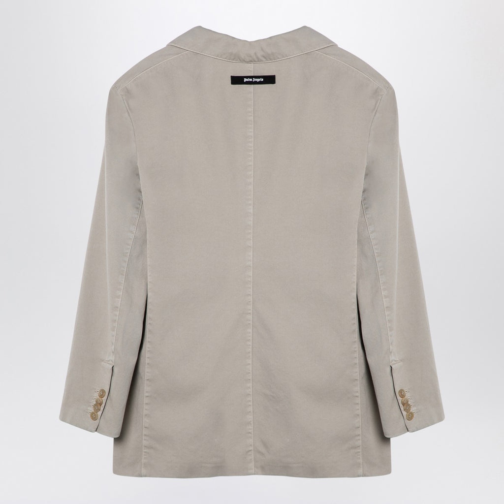 Palm Angels Beige double-breasted cotton jacket