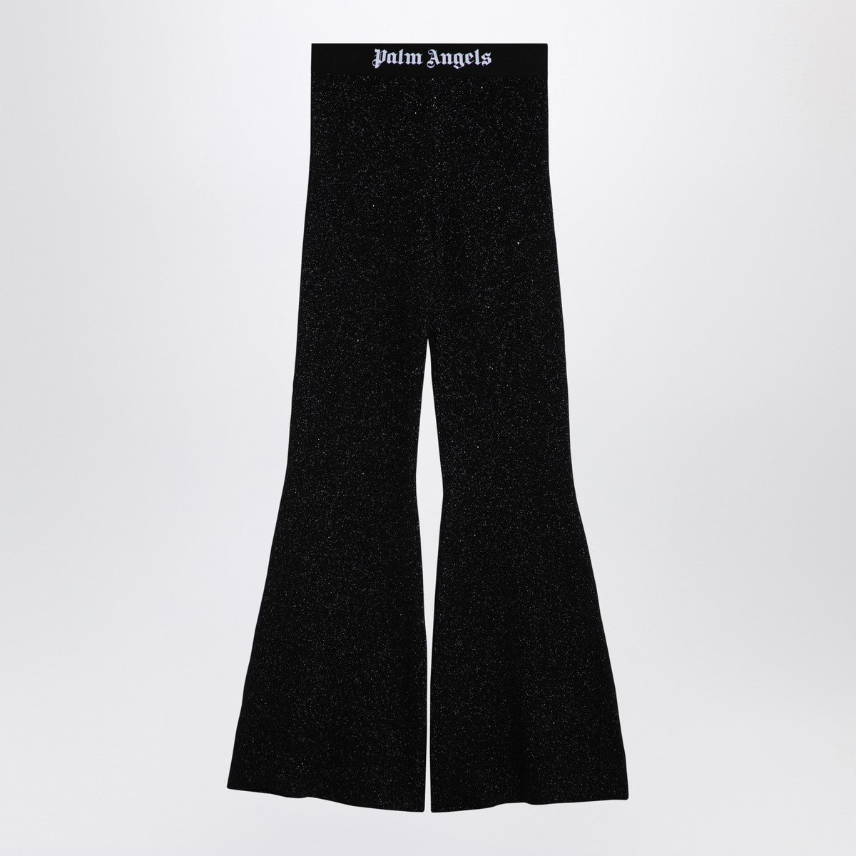 Palm Angels Black lurex viscose blend trousers