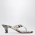 Paris Texas Python-print thong slides