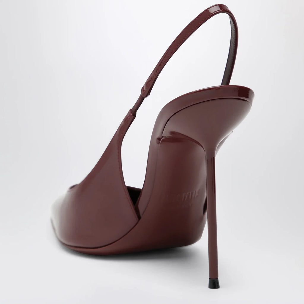 Paris Texas Lidia slingback pumps in cherry patent leather