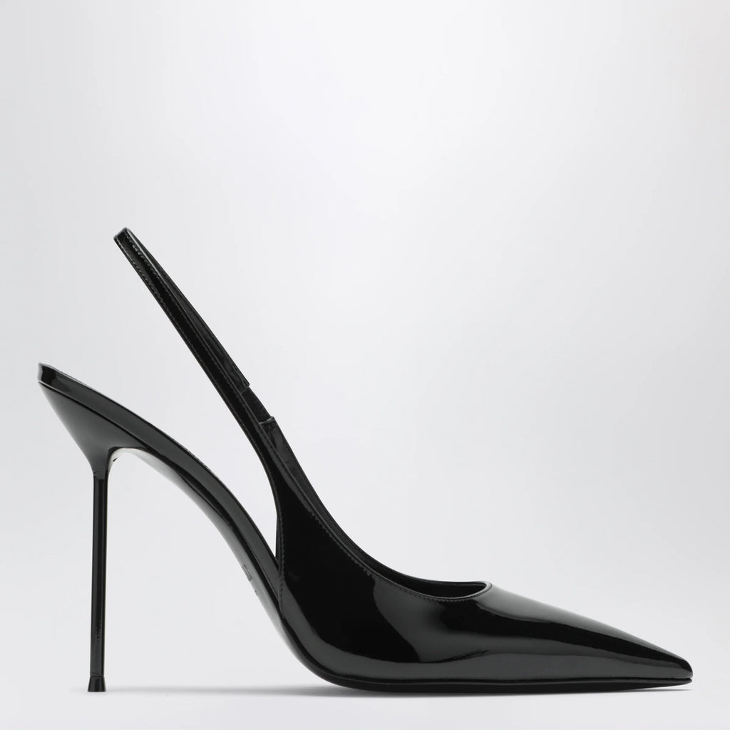 Paris Texas Lidia slingback pumps in black patent leather