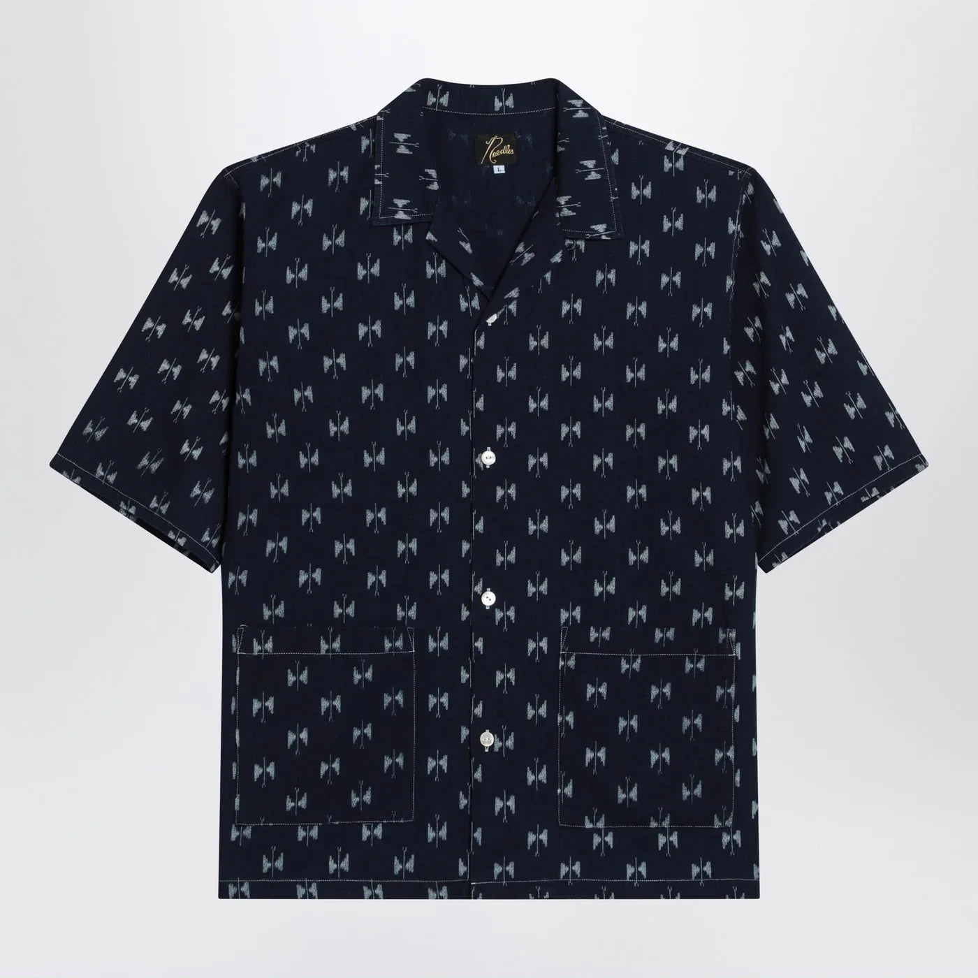 Needles Blue denim shirt with bow ties