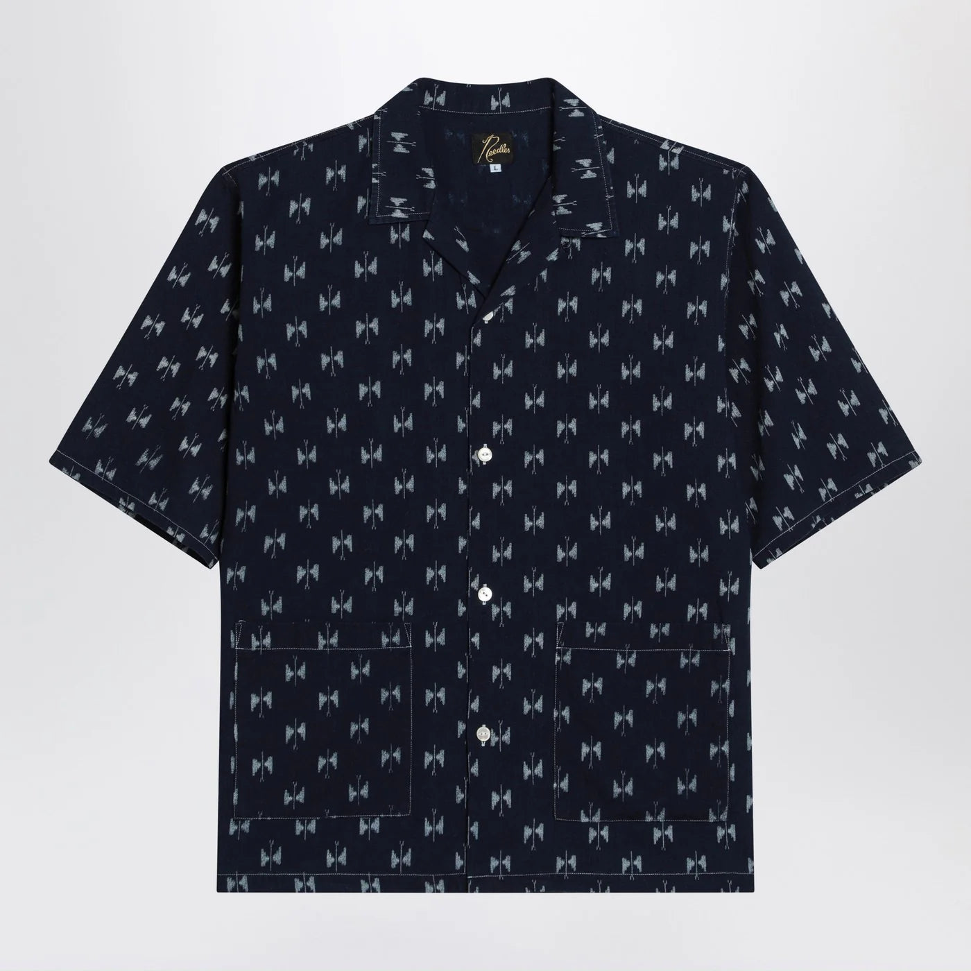 Needles Blue denim shirt with bow ties