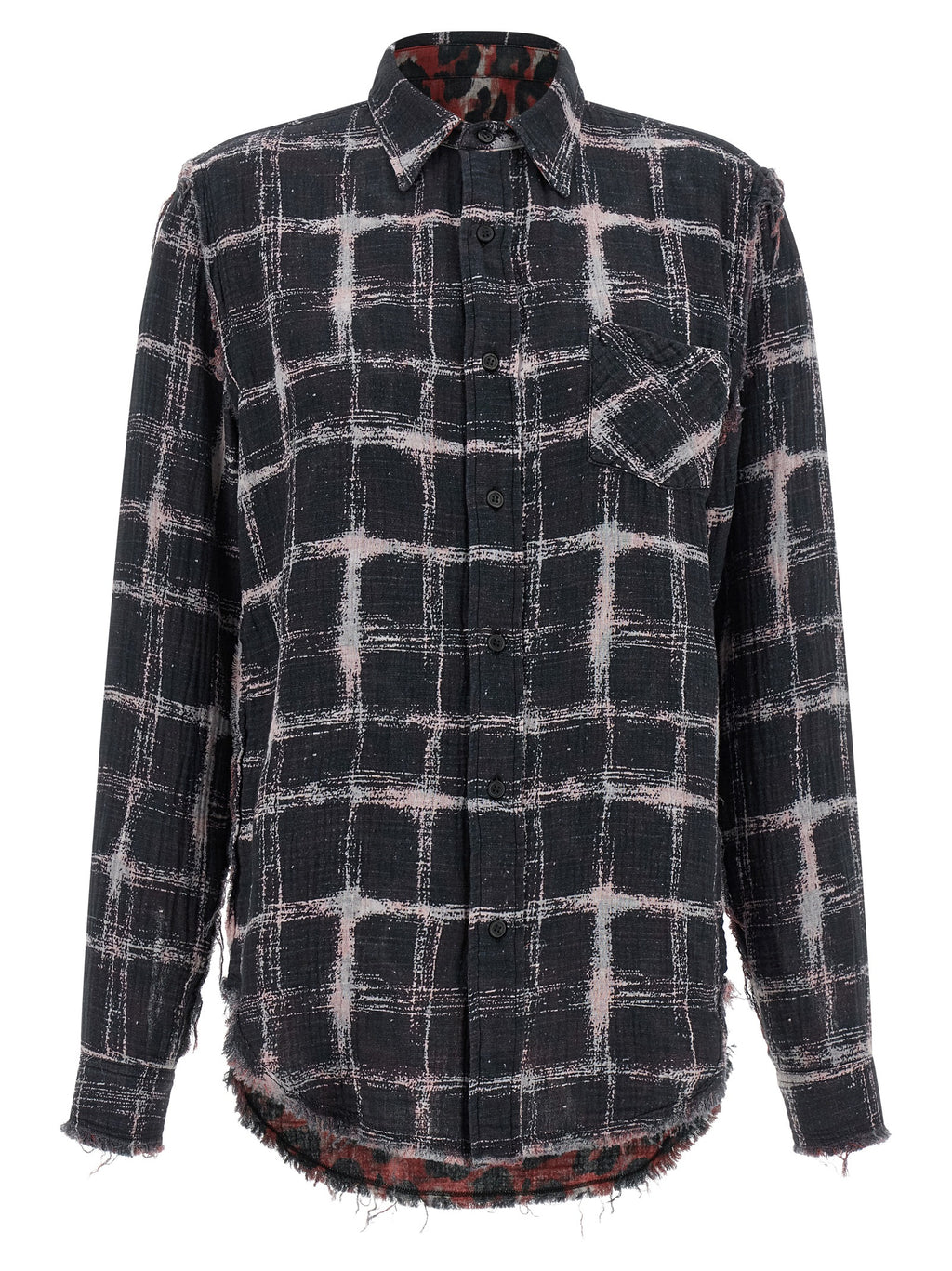 R13 Fringed Hem Reversible Shirt