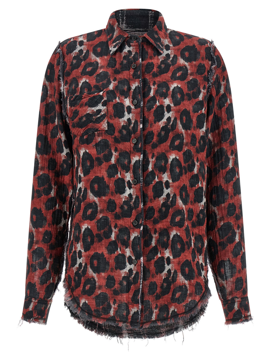 R13 Fringed Hem Reversible Shirt